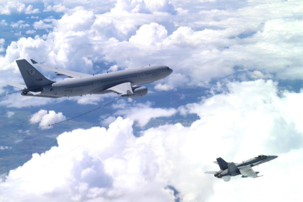 Neptune Strike combined participating air assets – including fighter jets coming from Finland, Greece, Italy, Romania, UK, US and US KC-135 tankers – with the Gerald. R. Ford Carrier Strike Group (GRF CSG) in a perfect Air-Maritime integration - photo courtesy Finnish Air Force