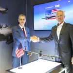 Embraer booth at the AFA Show in Oxen Hill, Maryland, on September 22, 2025.